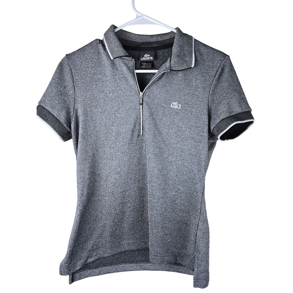 Lacoste‎ Techno Polo by Tom Dixon Metalic Gray Shirt Limited Edition Women's 38